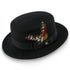 Walrus Hats Porkpie Whistler - Walrus Hats Black Wool Felt Pork Pie Hat - H7016